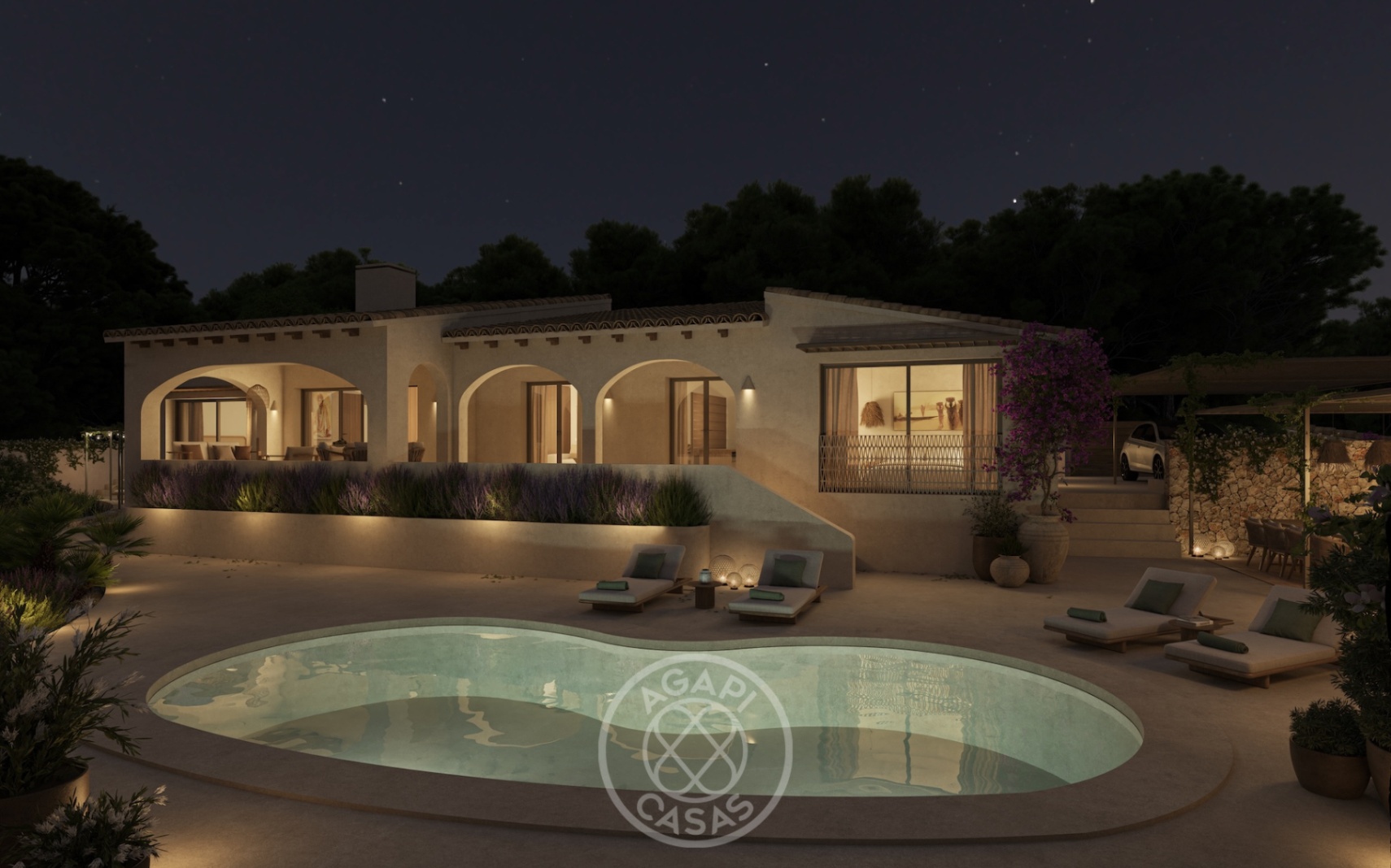 Renovated Mediterranean villa with sea views in La Fustera, Benissa Costa.