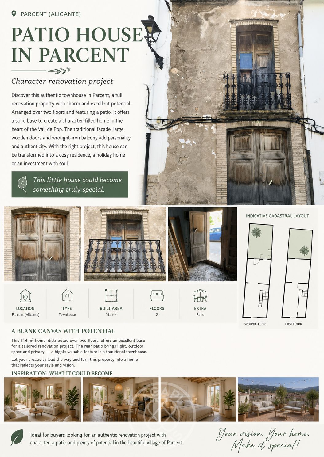 Casa con patio en Parcent