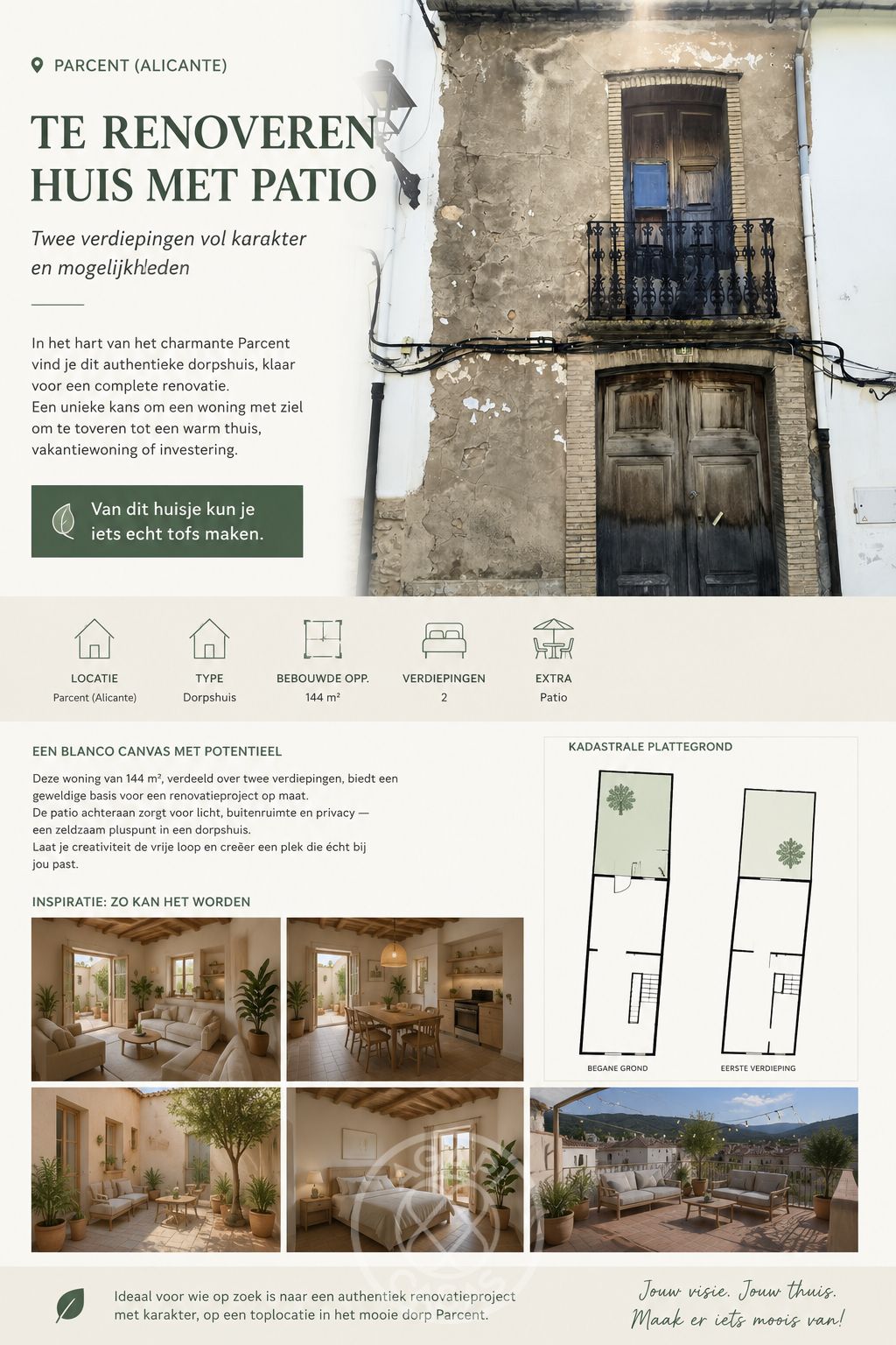 Casa con patio en Parcent