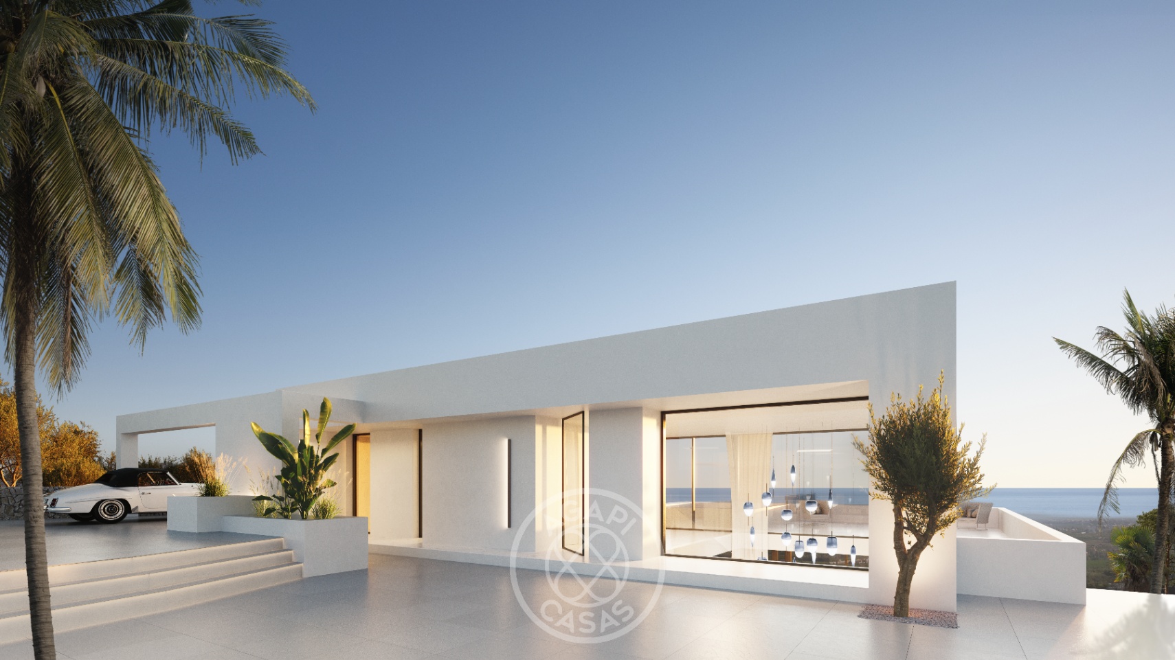 Villa nueva lista para entrar a vivir con vistas al mar en Denia La Sella
