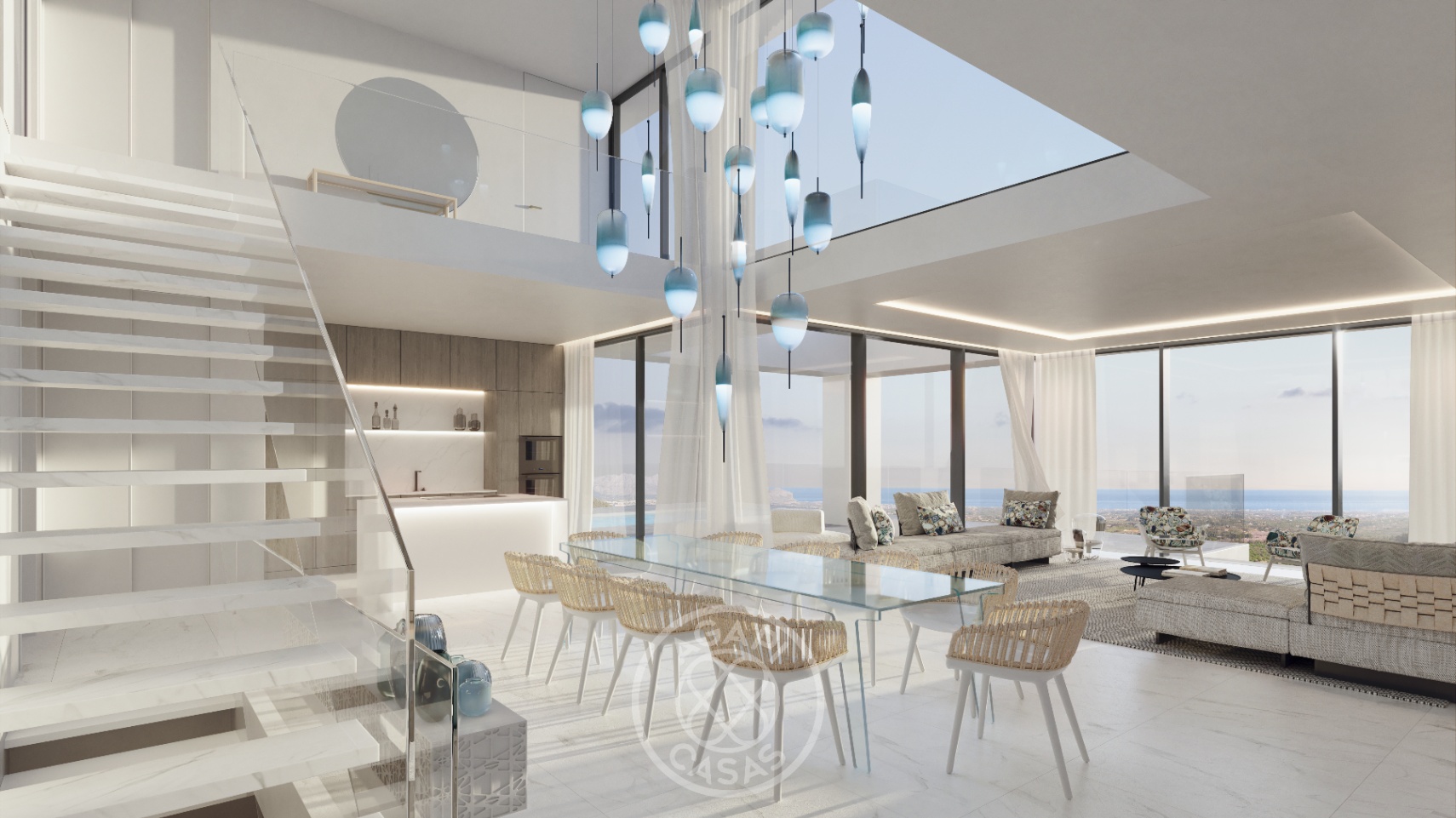 Villa nueva lista para entrar a vivir con vistas al mar en Denia La Sella
