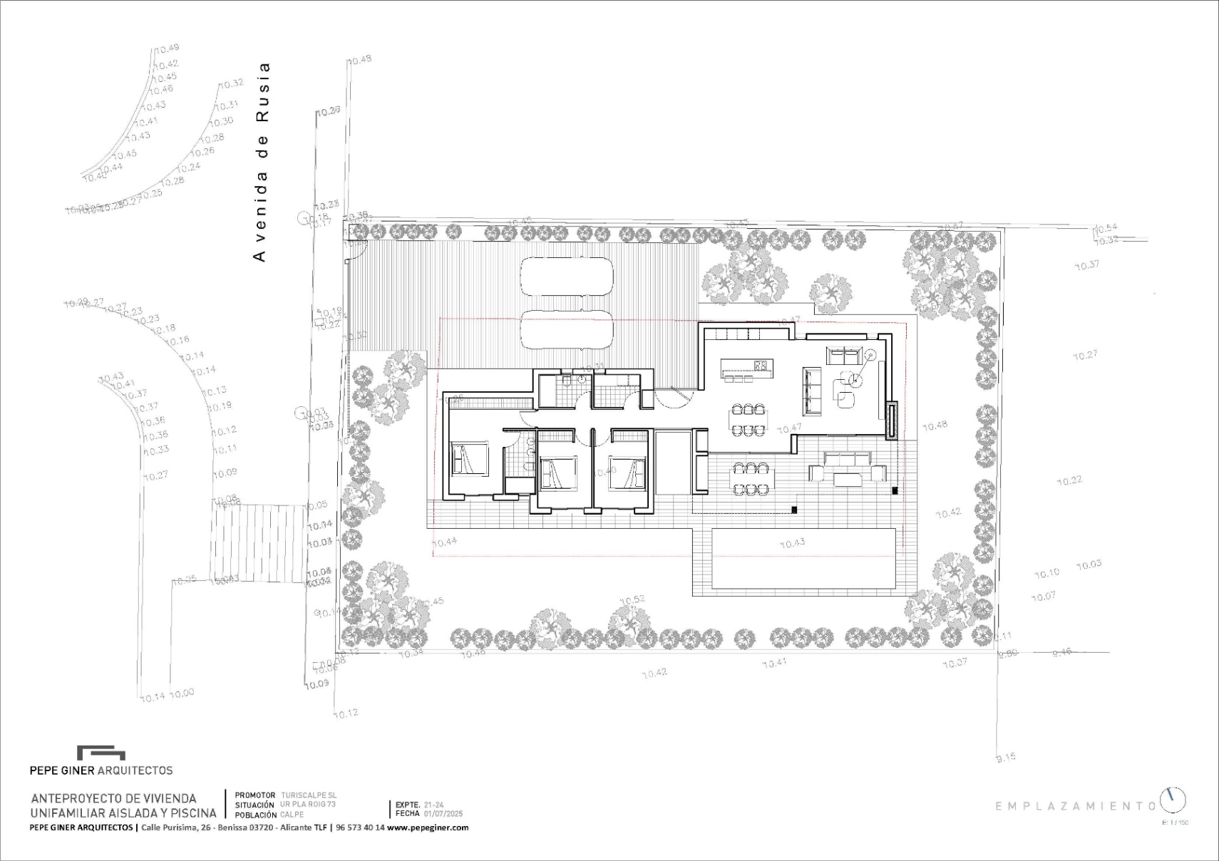 Modern single-storey villa in Pla Roig, Calpe