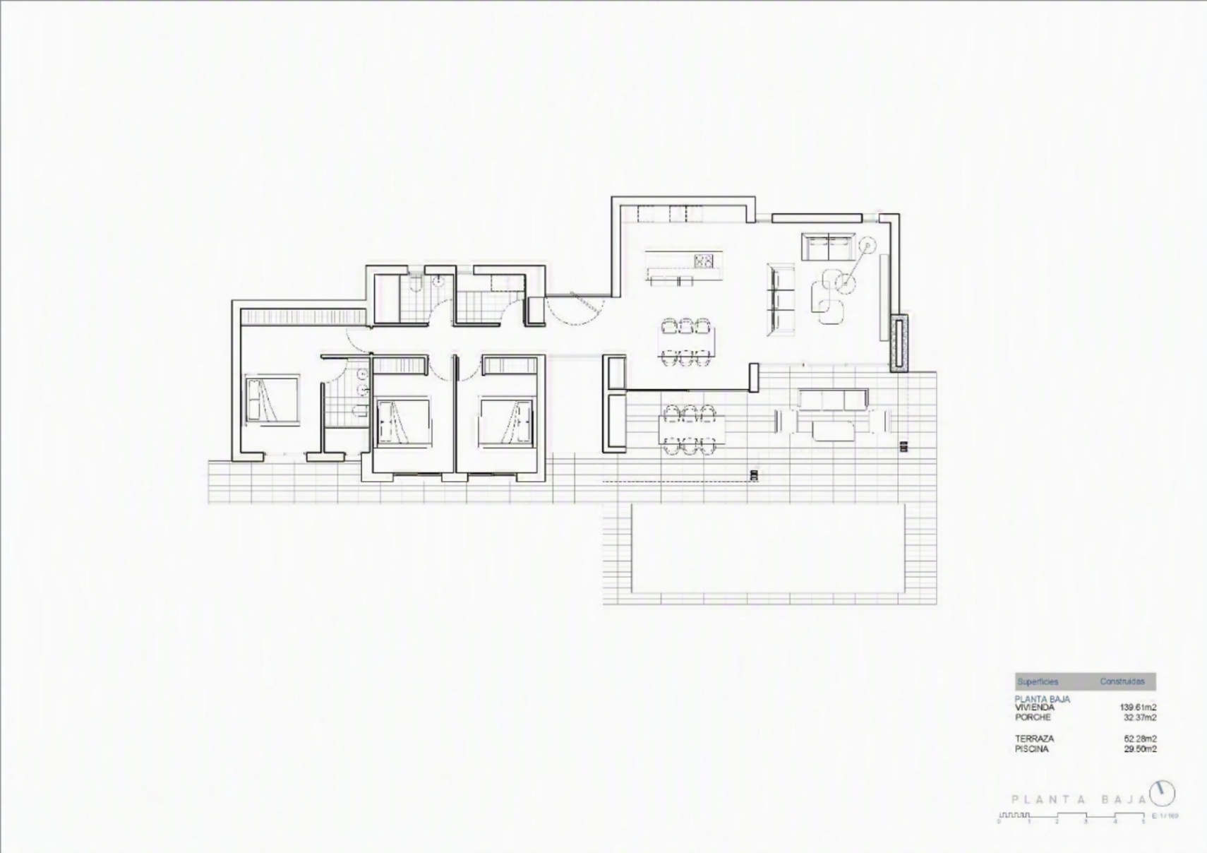 Modern single-storey villa in Pla Roig, Calpe