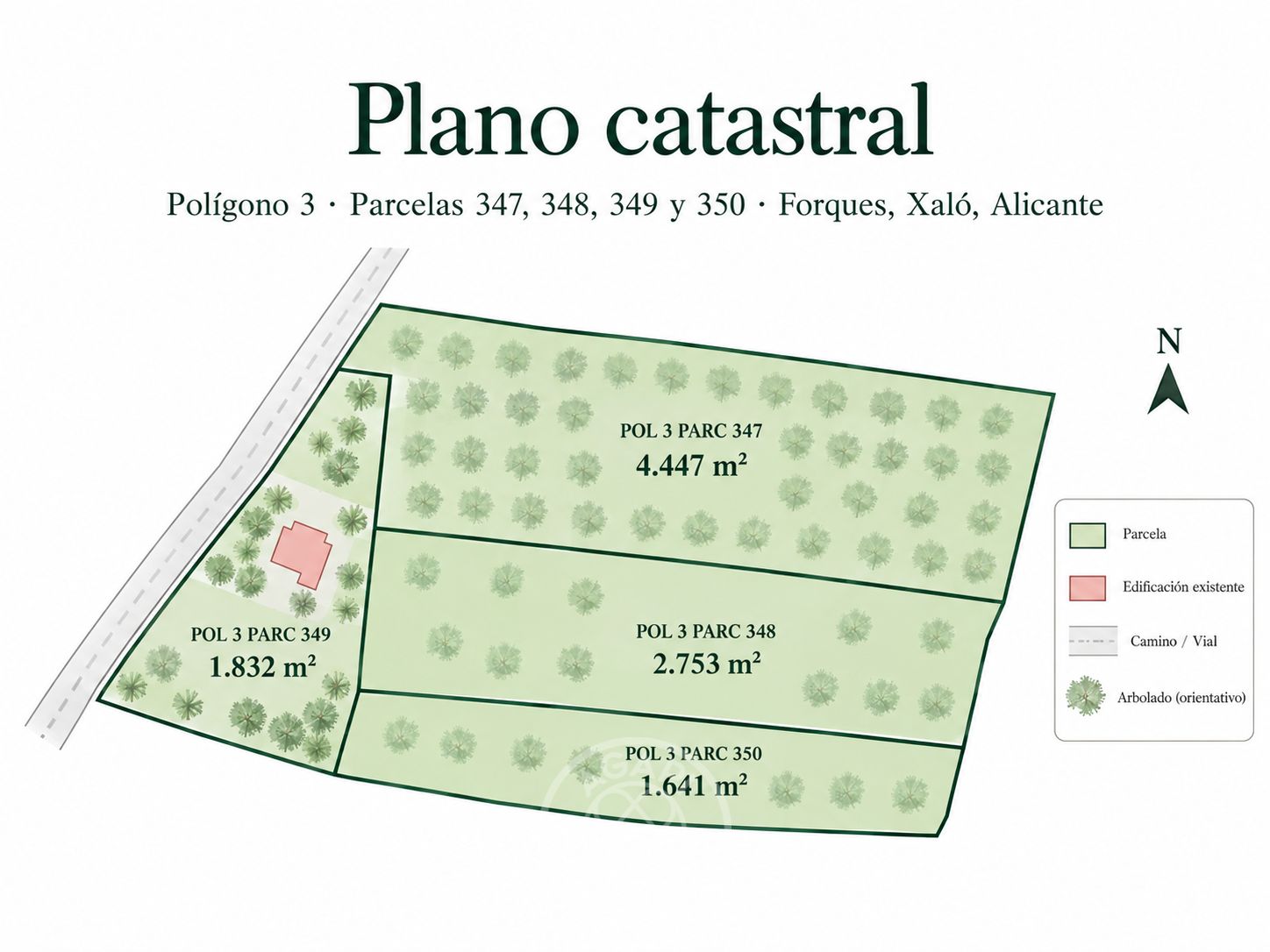 Parcela de 10.717 m² con pozo y casa de madera